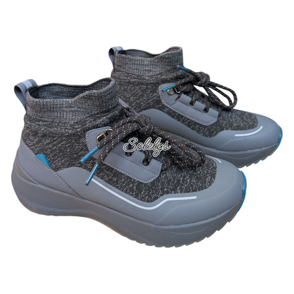 Vessi Stormburst High Womens 6 Peak Black Waterproof DymaTex Knit Sneaker Boot - Picture 4 of 13